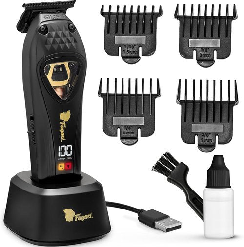 Fagaci Professional Zero Gapped Trimmer - Cordless Beard Trimmer with High Torque Motor | DLC Blades
