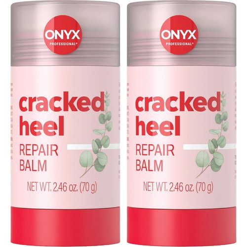 Onyx Professional Cracked Heel Repair Balm Stick - Moisturizing Tea Tree Eucalyptus Scent, 2 Pack