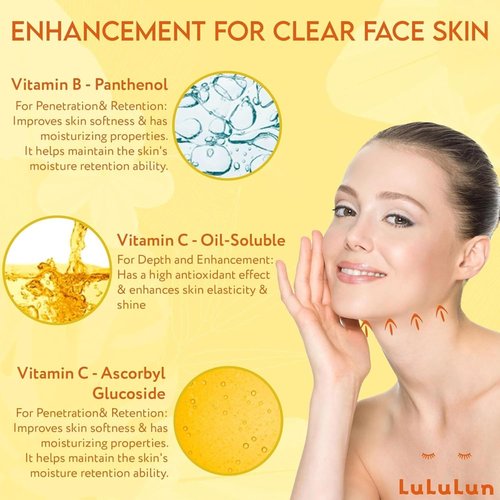 Lululun Vitamin C Face Mask - 28 Sheets for Pore Firming & Even Skin Tone | Hydrating Daily Skincare