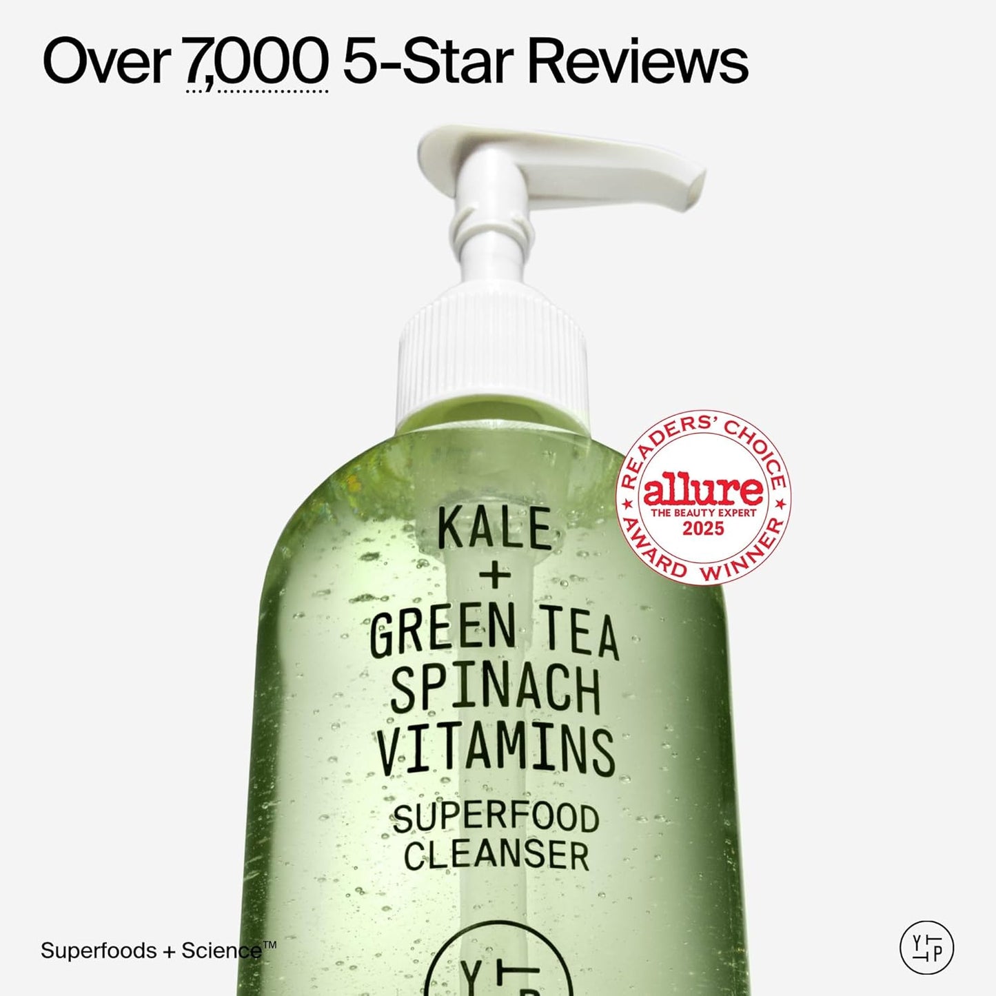 Youth To The People Superfood Facial Cleanser - Kale + Green Tea Daily Face Wash, Gentle Makeup Remover, with Soothing Antioxidants for Glowing Skin, pH Balance, Clean Pores, Sulfate-free, Refillable