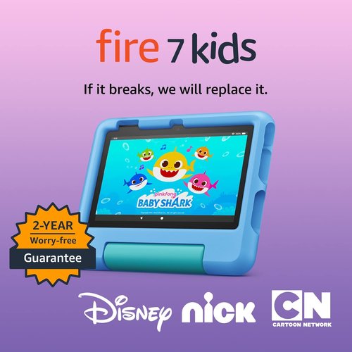 Amazon Fire 7 Kids Tablet - Newest Model for Ages 3-7 | 10-Hour Battery, 16GB, Blue