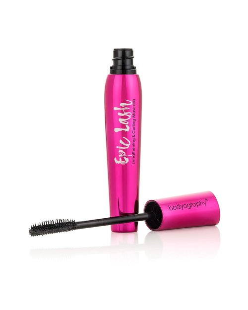 Bodyography Jet-Black Lengthening Mascara - Dual-Sided Silicone Comb for Volume & Lift | Smudge-Free, Buildable Formula