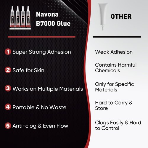 15 PCS 15ml B7000 Glue Clear with Precision Tip, Bedazzling Glue, Super Glues, Rhinestone Glue for Nail, Craft Glues, Jewelry Making, Nail Art, DIY, Makeup, Shoes