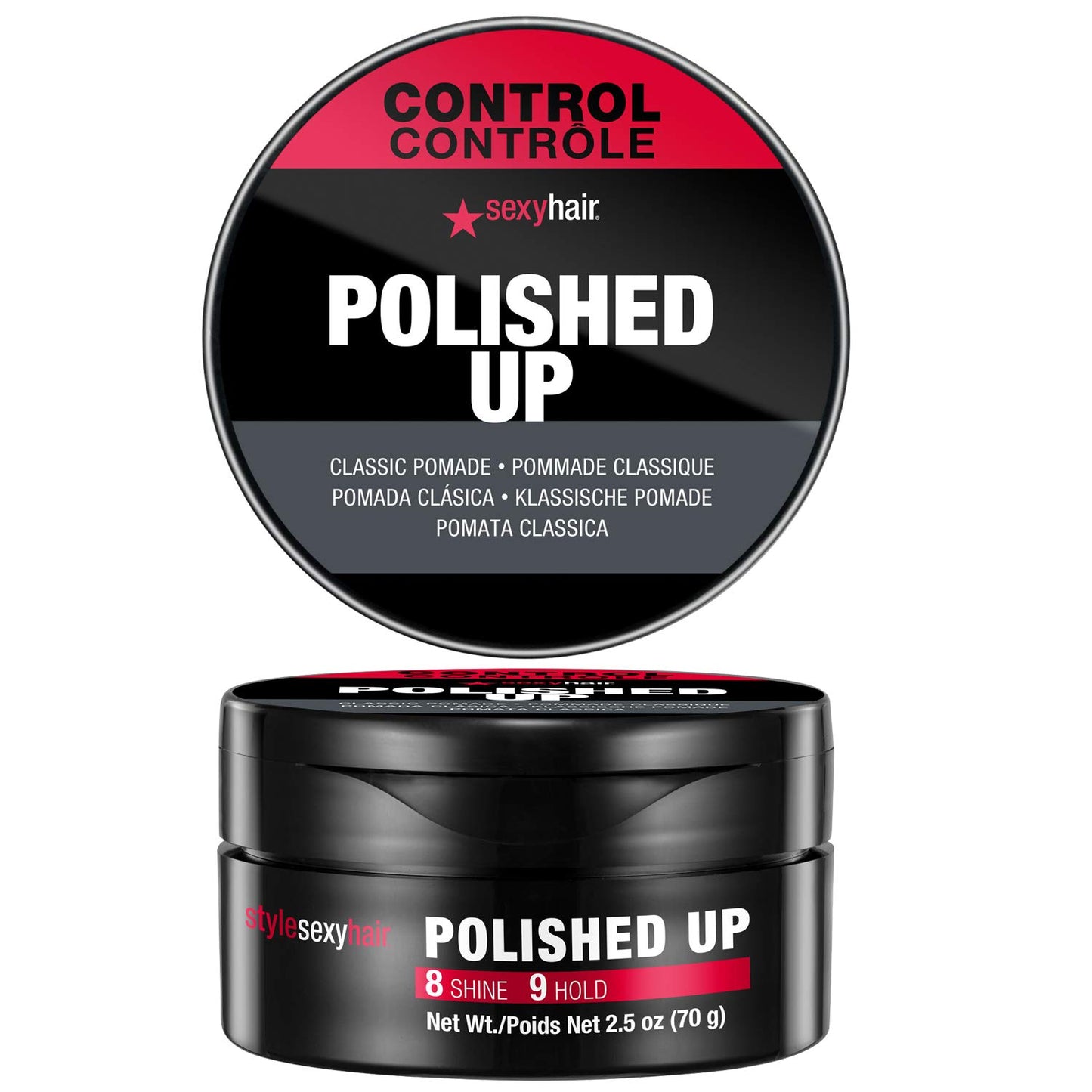 SexyHair Polished Up Pomade - Classic Shine & Hold for Effortless Styling | Easy Wash Out
