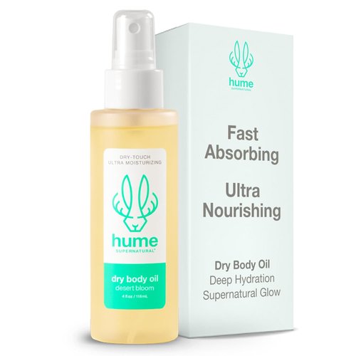 HUME SUPERNATURAL Dry Body Oil Spray - Nourishing Moisturizing Mist for Sensitive Skin | Fast Absorbing Prickly Pear & Apricot