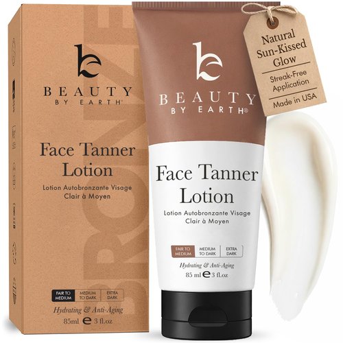 Face Tanner by Skiennix - USA Made Gradual Self Tanner Lotion for Streak-Free Natural Glow