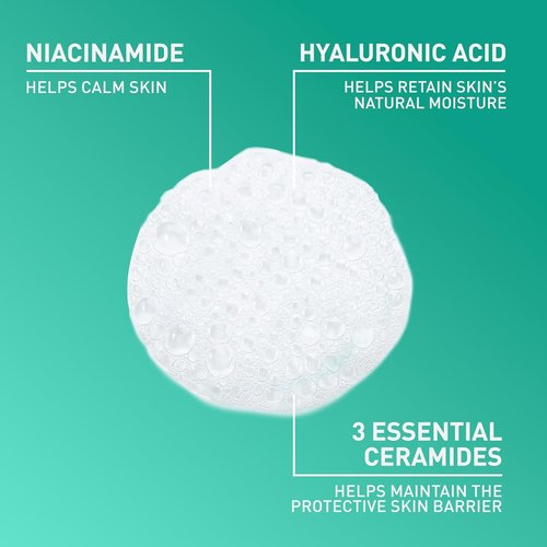 CeraVe Foaming Facial Cleanser - Daily Oil Control Face Wash with Hyaluronic Acid & Niacinamide | 8 Fl Oz