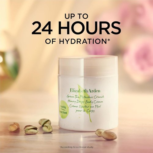 Elizabeth Arden Green Tea Body Cream - Pistachio Crunch Honey Moisturizer for Dry Skin, 16.9 oz.