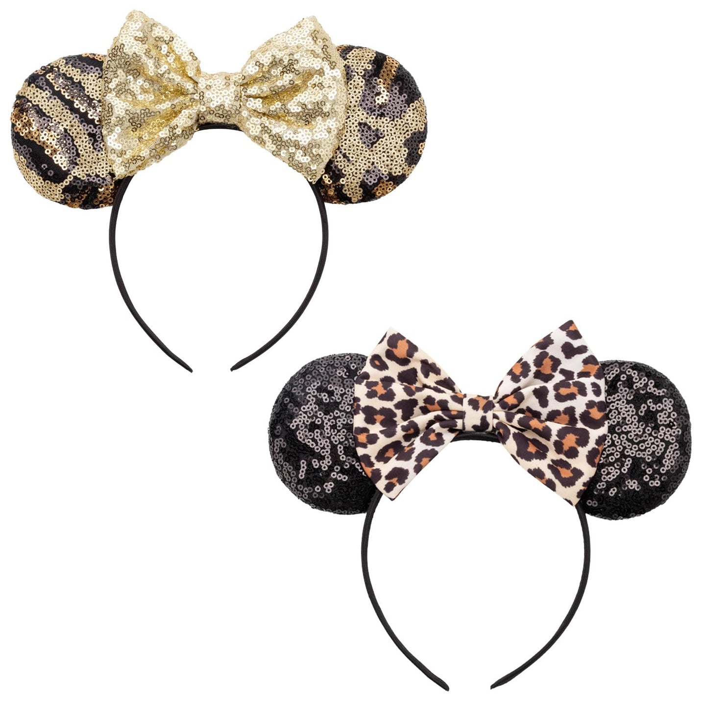 DRESHOW Mouse Ears Bow Headbands Glitter Party Decoration Cosplay Costume for Girls & Women