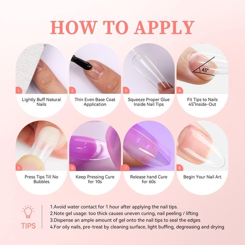COLOURSMILE Solid Gel Nail Glue 20ml - Lamp Curing Needed Soak Off Strong Hold, Perfect for Acrylic Fake Nails, Press On Nails & Gelly Tips Extension