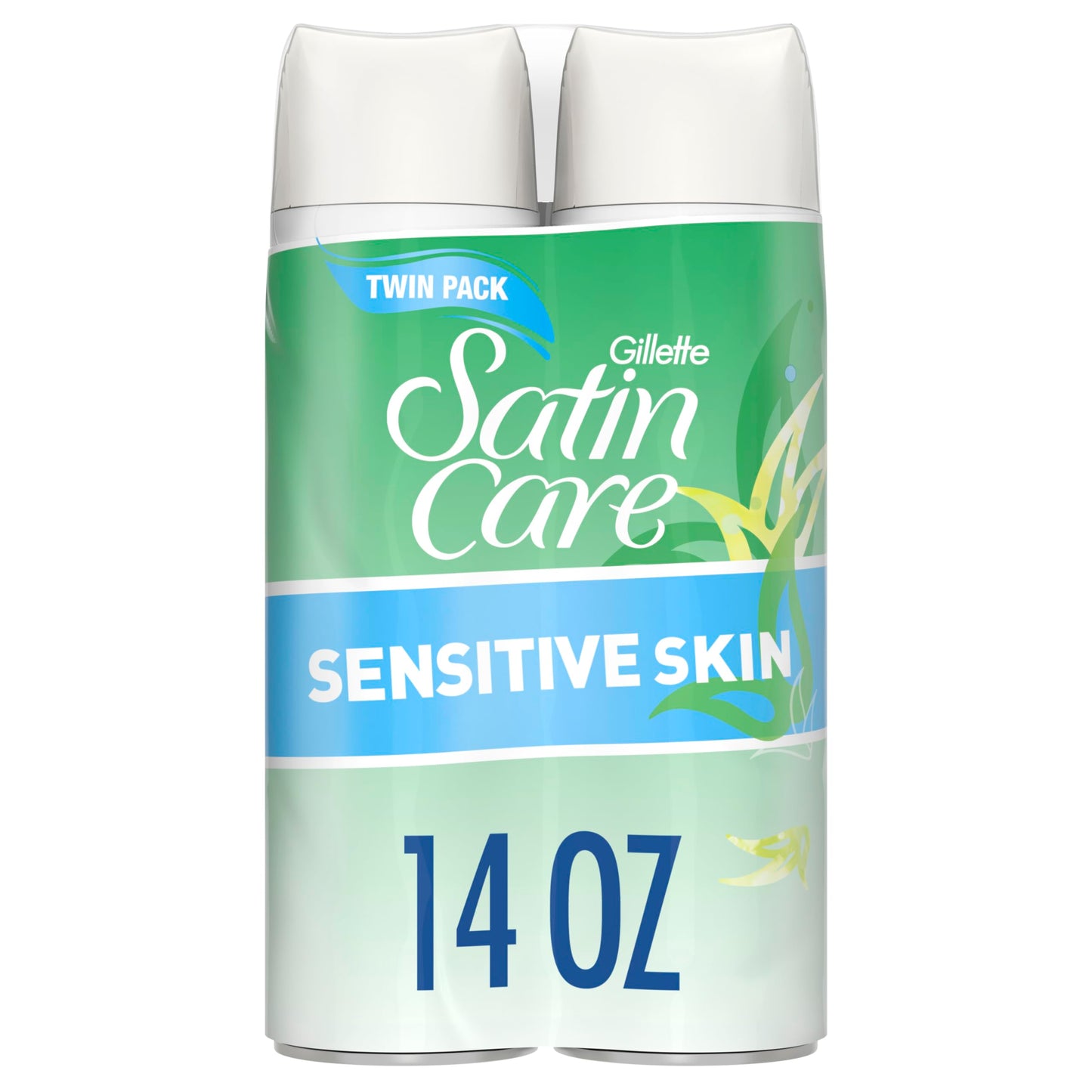 Gillette Venus Satin Care Sensitive Skin Shave Gel for Women, 7 Oz, Pack of 2
