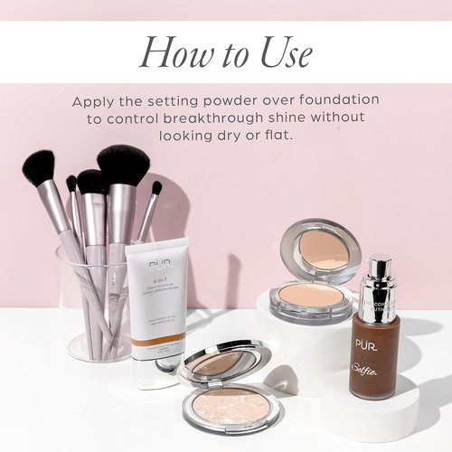 PÜR MINERALS Pressed Setting Powder - Balancing Act for Smooth, Natural-Matte Finish | Translucent, Cruelty-Free Makeup