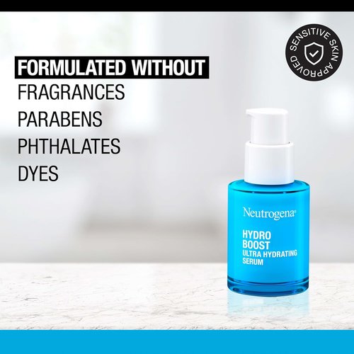 Neutrogena Hydro Boost Serum - Ultra Hydrating Face Serum with Hyaluronic Acid | Fragrance-Free, 1 fl. oz