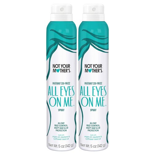 Not Your Mother's All Eyes On Me Instant De-Frizz Spray - 5 oz Each | Frizz Control, Heat Protection & Shine