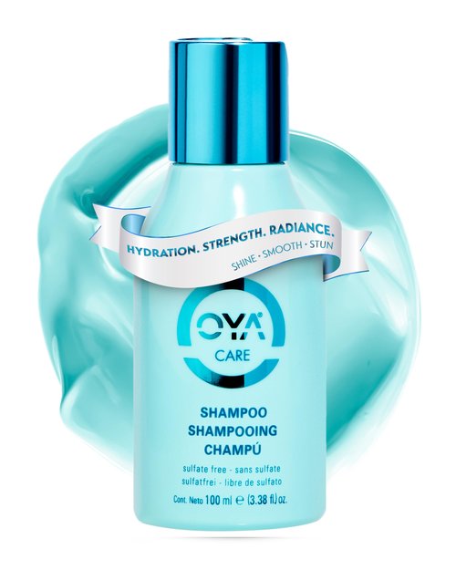 OYA Gentle Moisturizing Shampoo – Sulfate-Free Hydrating Cleanser for Color Treated, Dry & Damaged Hair – Enriched with Sea Kelp, Green Tea & Panthenol – Professional Hair Care – Travel Size / 100 ml