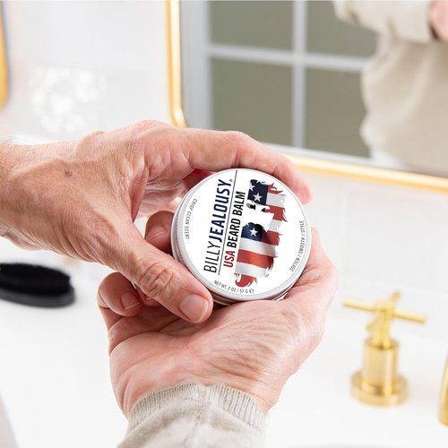 Billy Jealousy Beard Balm - Moisturizing & Strengthening Formula | Patchouli & Sandalwood, 2 oz.