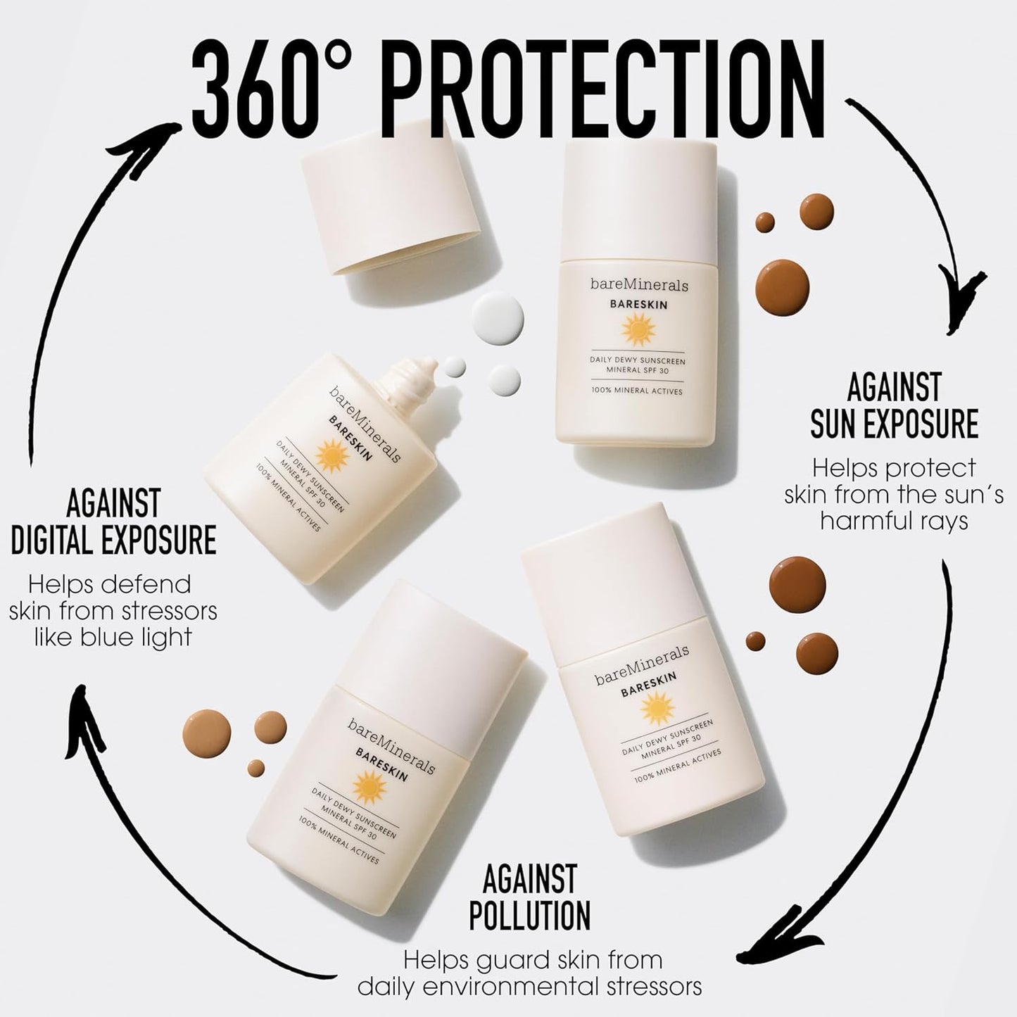 bareMinerals Daily Dewy Sunscreen - Hydrating SPF 30 Face Sunscreen with Niacinamide | Lightweight, No White Cast, Broad Spectrum Protection