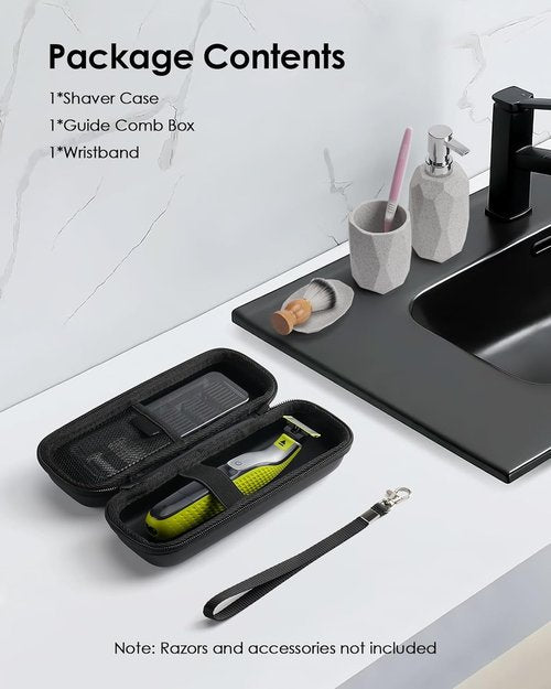 OBLADE Hard Travel Case - Waterproof Portable Storage Bag for OBlade Trimmer & Braun Shaver
