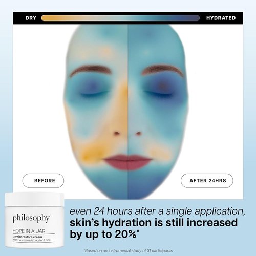 Philosophy Hope In A Jar Barrier Restore Cream - Intense Hydration with HA+ Complex & Ceramides for Dry, Sensitive Skin