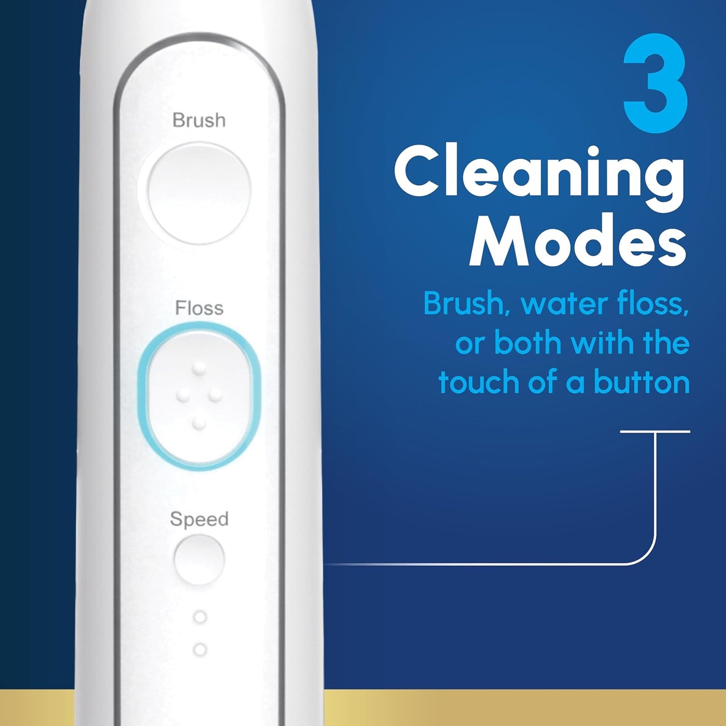 Waterpik Sonic-Fusion 2.0 Electric Toothbrush & Water Flosser Combo - Daily Gum Care & Teeth Cleaning, White