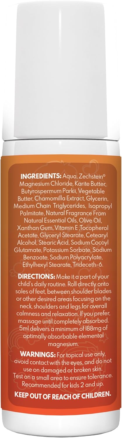 VAL Magnesium Roll-On for Kids - Gentle Zechstein Magnesium Chloride for Relaxation & Calm | 3oz
