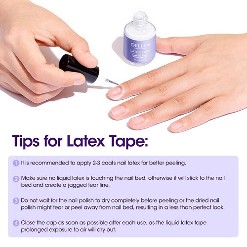 Gellen Liquid Latex | Peel Off Cuticle Guard for Nail Polish | 15ml Skin Barrier Protector