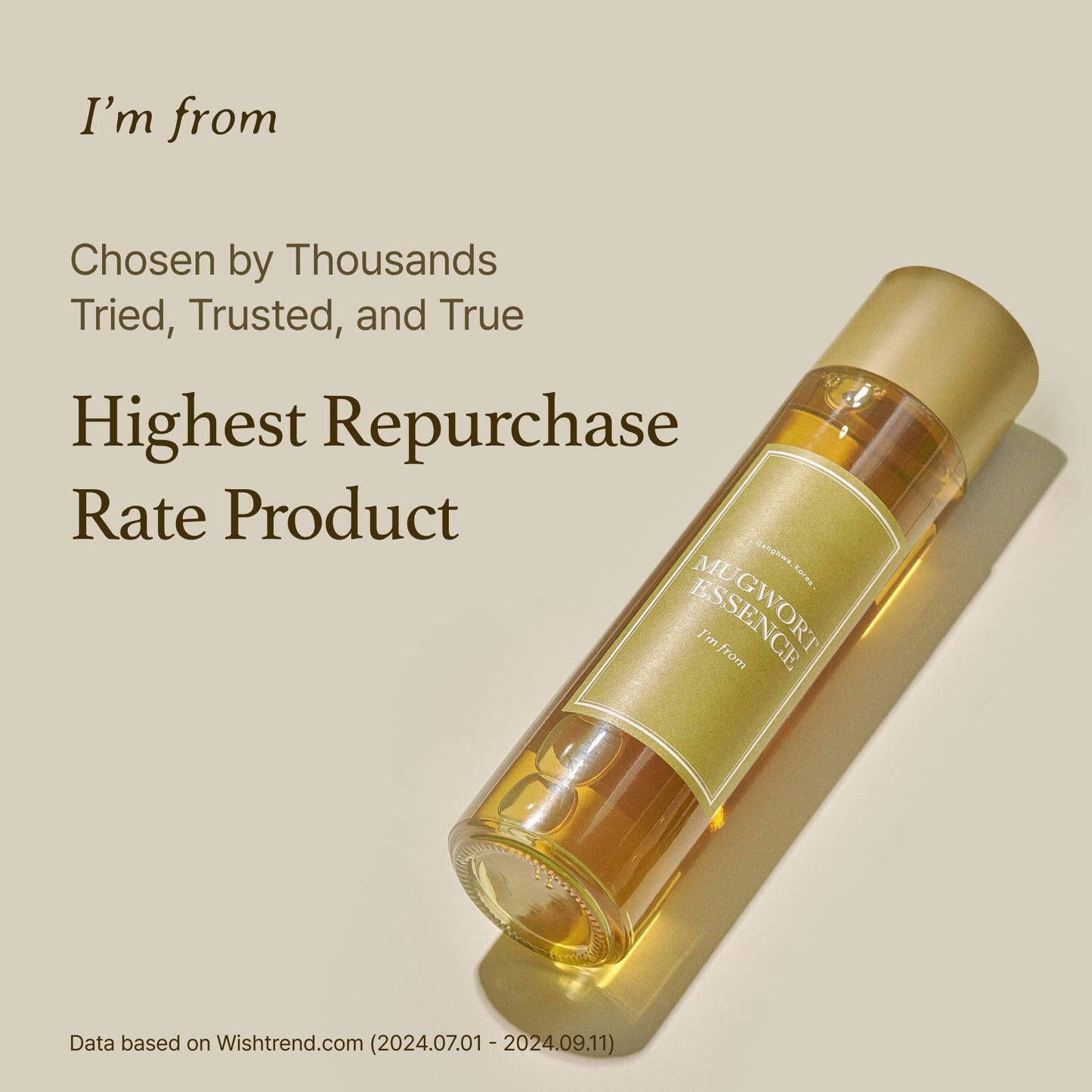 I'm From Mugwort Essence | Vegan Extract - Soothe Sensitive and Irritated Skin, Redness Relief, Refreshing, Korean Hydrating Toner | 5.4 Fl Oz, All Skin Types, PETA Approved