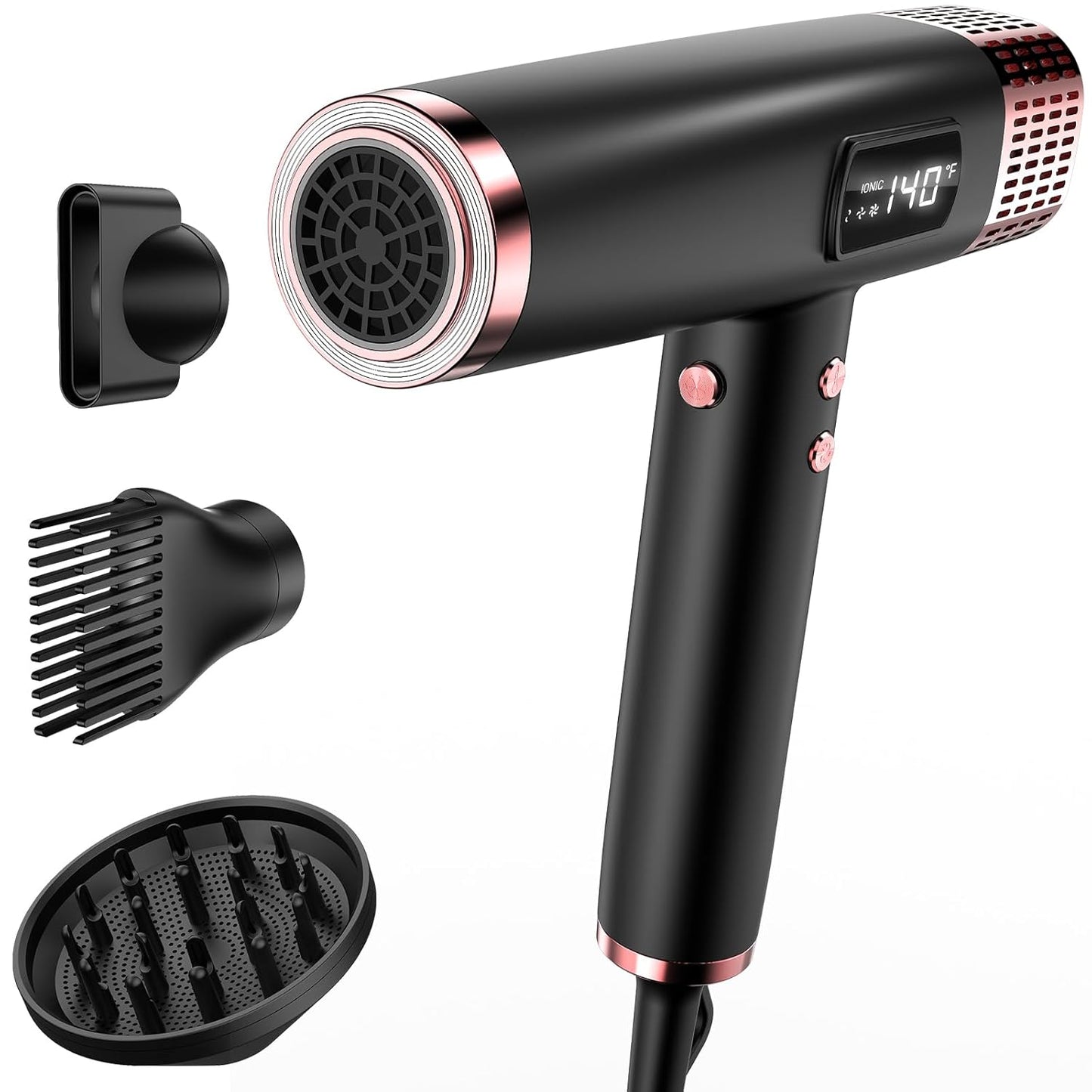 Skiennix Dual Voltage Ionic Hair Dryer - 1875W Fast Drying, Lightweight & Low Noise, Travel Ready