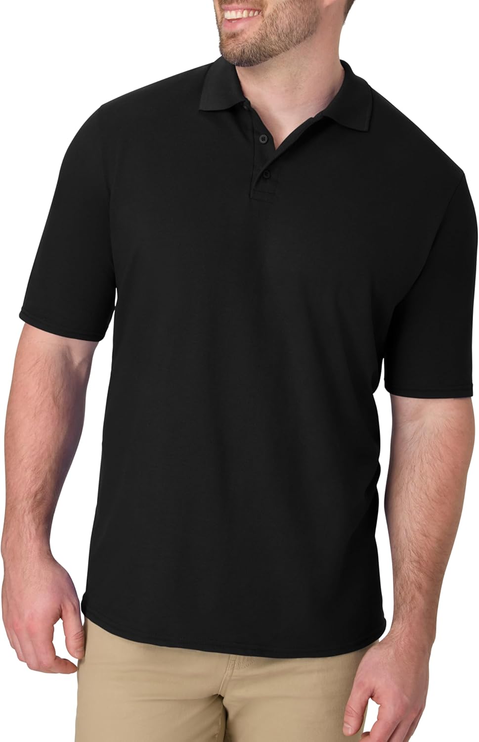 Hanes Men's X-Temp Polo Shirt - Comfortable Short Sleeve Design | Midweight Fabric