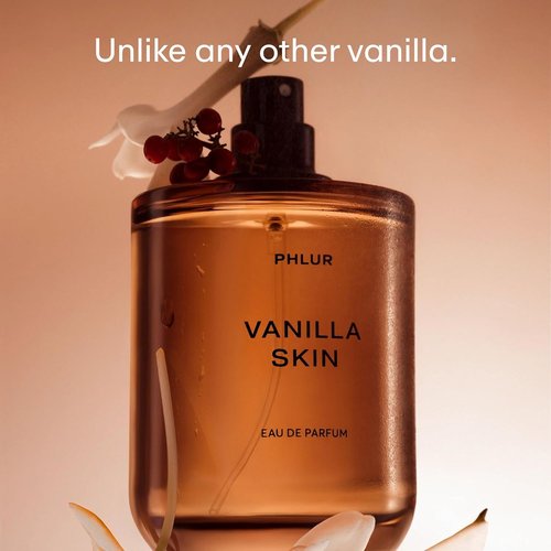 PHLUR Vanilla Skin Perfume - Unisex Warm Vanilla Eau de Parfum, 100 mL with Pink Pepper & Cashmere Wood