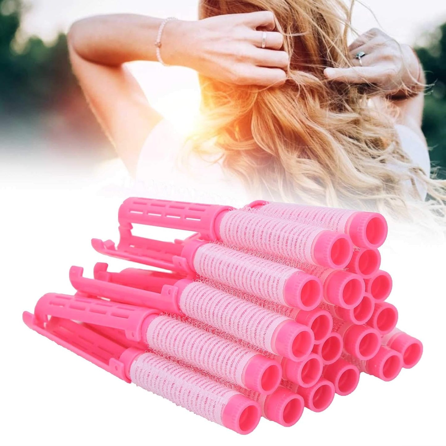 Skiennix 20pcs Perm Rods - No Indentation Loose Curly Hair Styling for Effortless Looks
