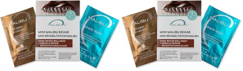 Malibu C Mini Rehab Hard Water Wellness | 2 Nourishing Remedy Packets for Hair Detox