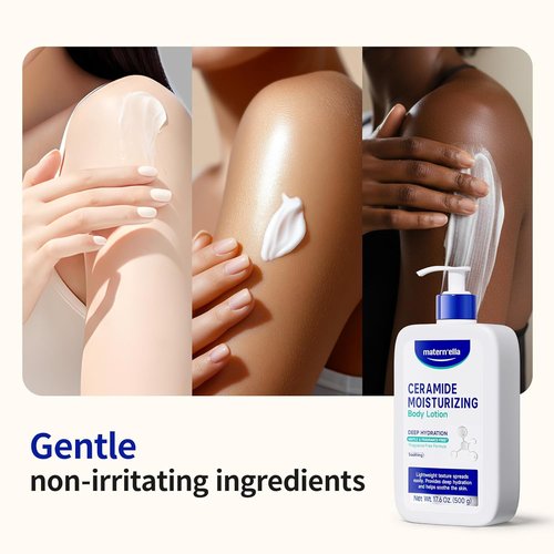Matern'ella Ceramide Body Lotion - Daily Moisturizer for Dry & Sensitive Skin | 48H Hydration, 17.6 Oz