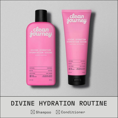 Cleanjourney Divine Hydration Hair Conditioner - EWG Verified, Vegan Formula for Dry Hair | 8 Fl Oz