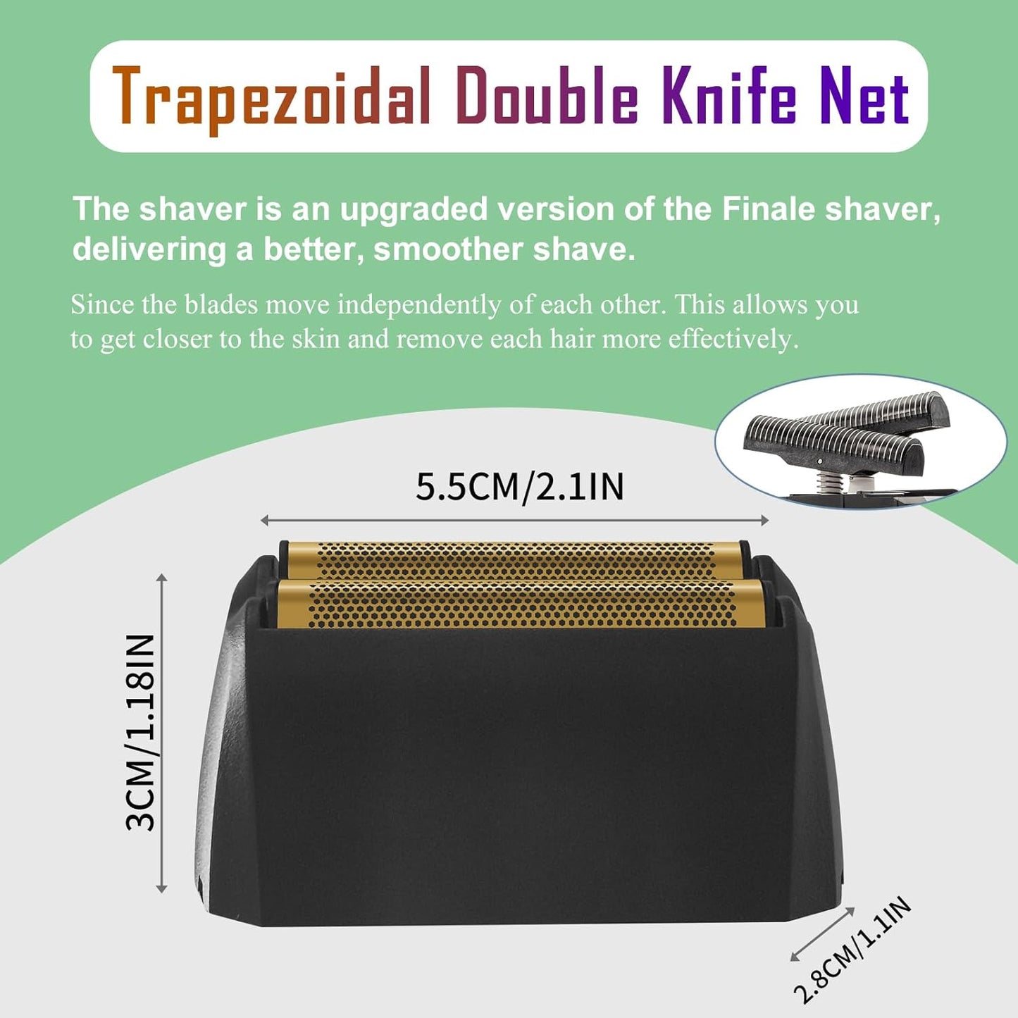Wahl 5 Star Series Shaver Replacement - Super Close Gold Foil & Cutter Bar Assembly | 2 Pack
