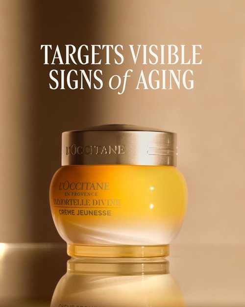 L'Occitane Immortelle Divine Cream, Anti-Aging Face Moisturizer, Firms Skin & Helps Reduce Fine Lines, Wrinkles & Age Spots, Daily Hydrating Skincare