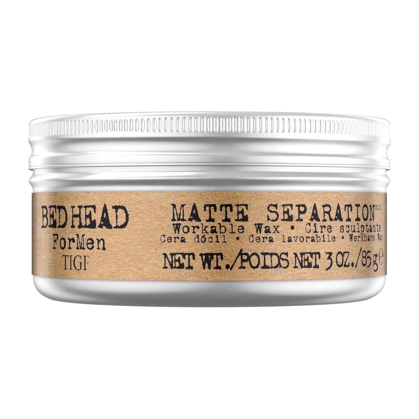 TIGI Bed Head for Men Matte Wax - Workable Hold & Separation - 3 Ounce Size