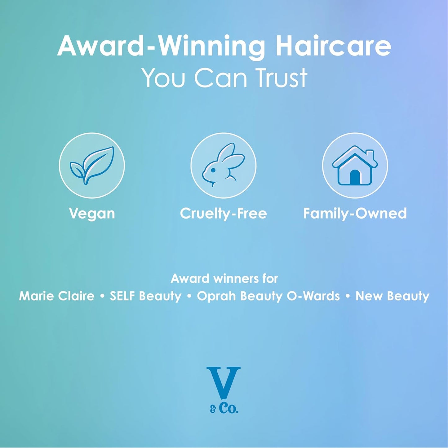 V&Co. Moisturizing Conditioner - Sulfate-Free, Color Safe Formula with Peptide Technology | 12 Oz.