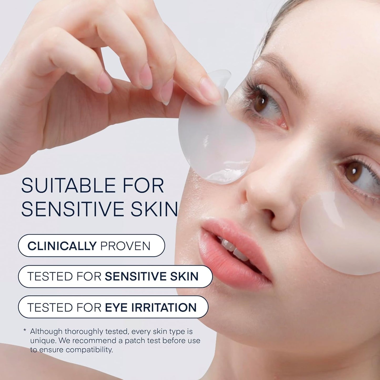 Terez & Honor Under Eye Patches for Dark Circles - 60 Korean Hydrogel Masks for Puffiness, Bags, Wrinkle with Caffeine, Hyaluronic Acid, Niacinamide - Undereye Hydrating & Cooling, Vegan, No Fragrance