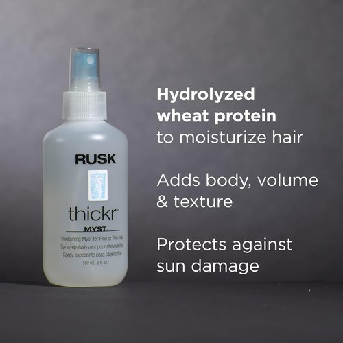 RUSK Thickr Thickening Myst Spray - Volumizing Hair Mist for Full-Bodied Style | 6 Fl Oz