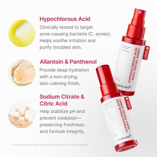 Medicube Power Soothing Spray - Hypochlorous Acid Facial Mist for All Skin Types | 1.69 fl. oz | Daily Calming Care