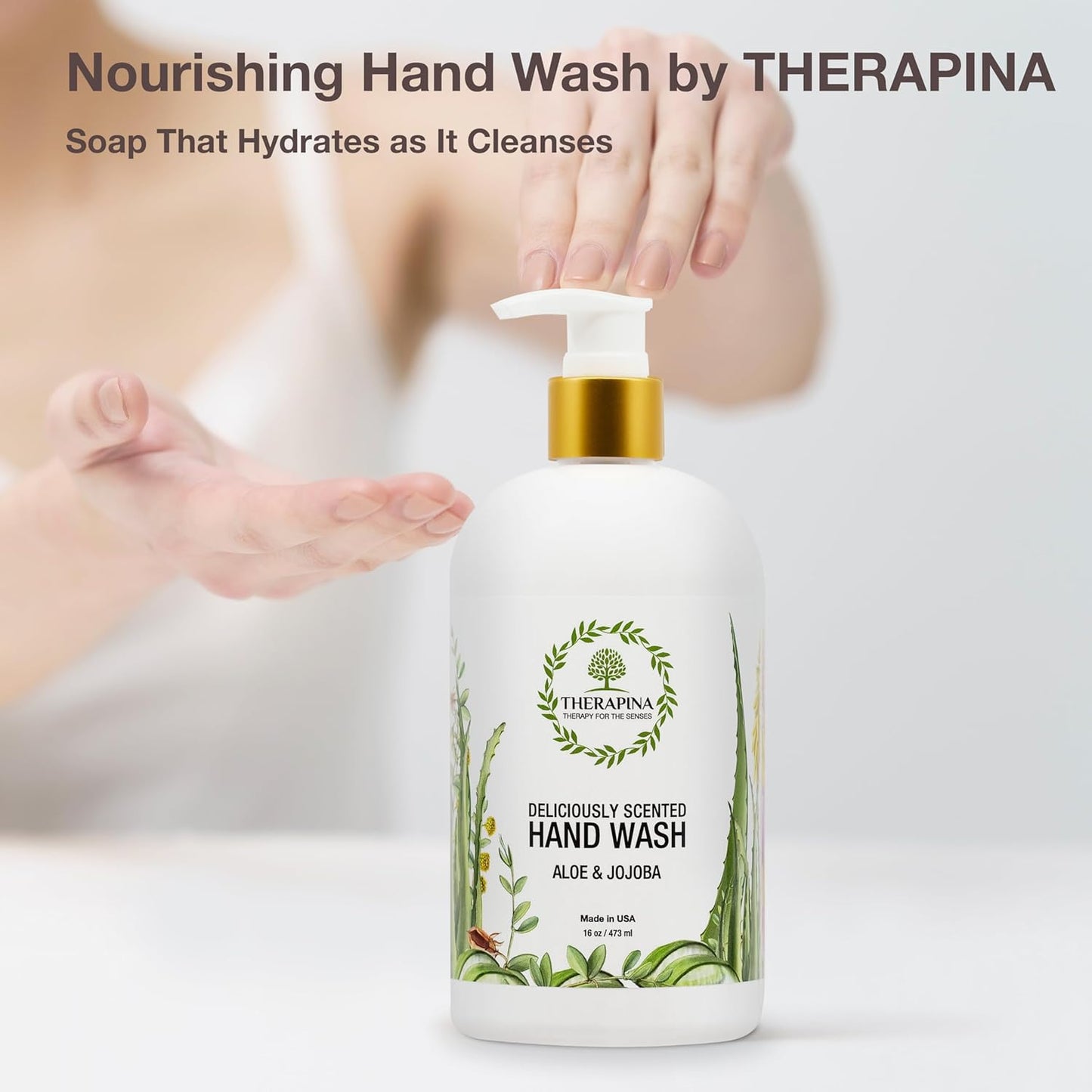 Skiennix Aromatherapy Luxury Liquid Hand Soap - Vegan & Moisturizing with Aloe Vera & Botanical Oils | 16 Oz.