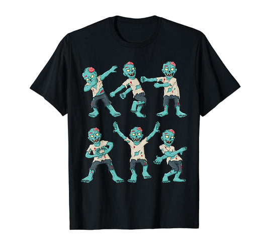 Halloween Dancing Zombies Dance Challenge Boys Girls Kids T-Shirt