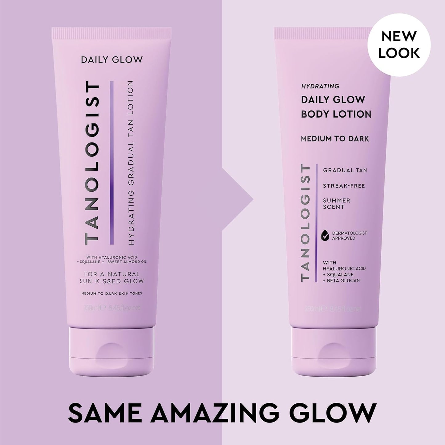 Tanologist Hydrating Daily Glow Body Lotion - Buildable Medium/Dark Self Tanner, Vegan Formula, 8.45 fl oz