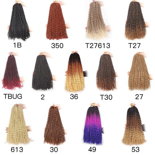 Leeven 7 Packs Water Wave Crochet Passion Twist Hair For Butterfly Locs 18 Inch 3 Tones Ombre Purple to Blue Curly Passion Twists Crochet Hair 49# Synthetic Bomb Twist Braiding Hair Extensions