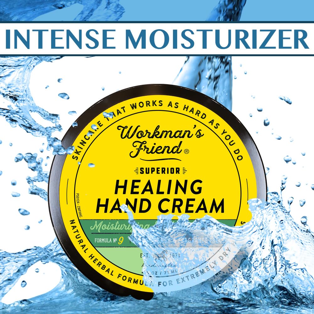 WORKMAN'S FRIEND Healing Hand Cream - Intense Moisturizer for Extremely Dry & Cracked Skin - 2.5 oz