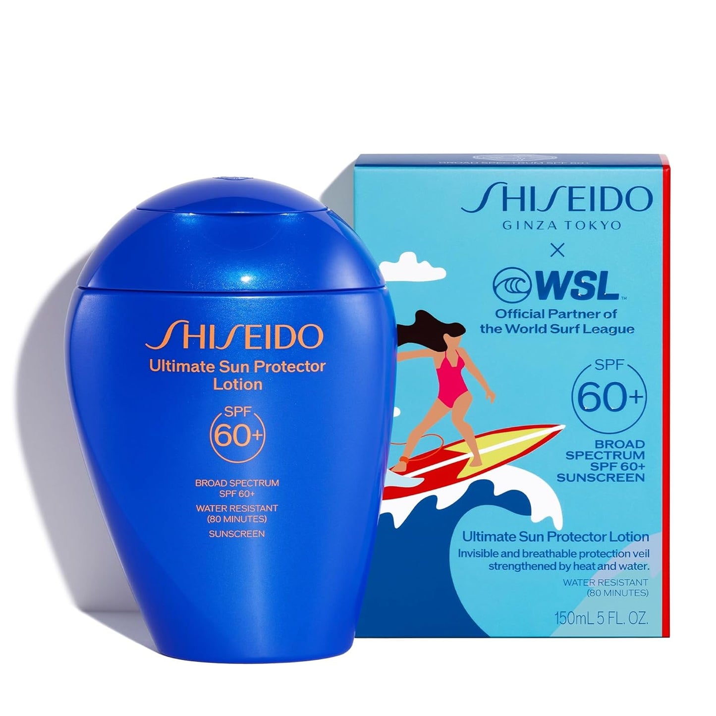 Shiseido Ultimate Sun Protector Lotion - Invisible Broad-Spectrum SPF 60+ - 150 mL - Lightweight for All Skin Types