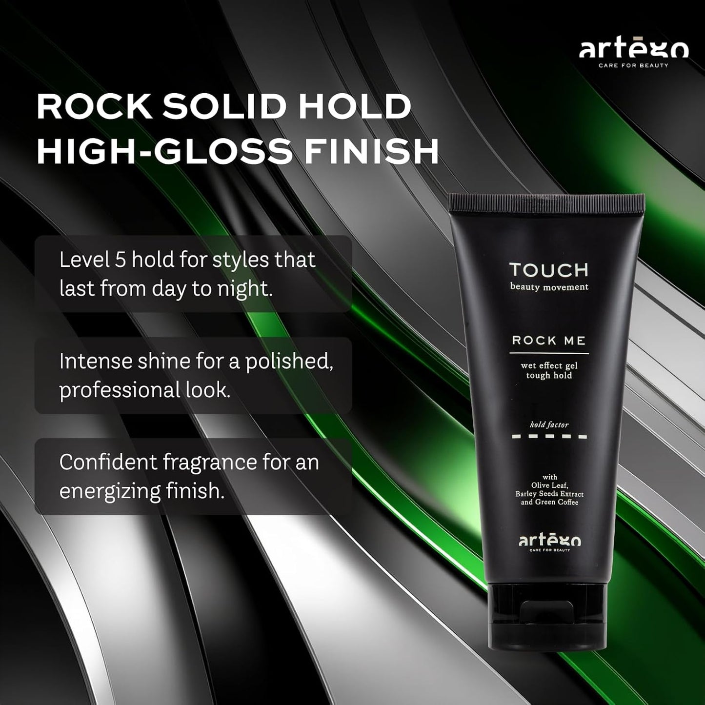 Artego TOUCH Hair Gel - Rock Me Formula for Strong Hold | 6.8oz Size