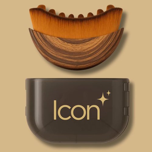 ICON Lymphatic Contour Brush - Ultra Soft Face Sculpting Tool for Lymphatic Drainage | Reduces Puffiness (1 Pack)