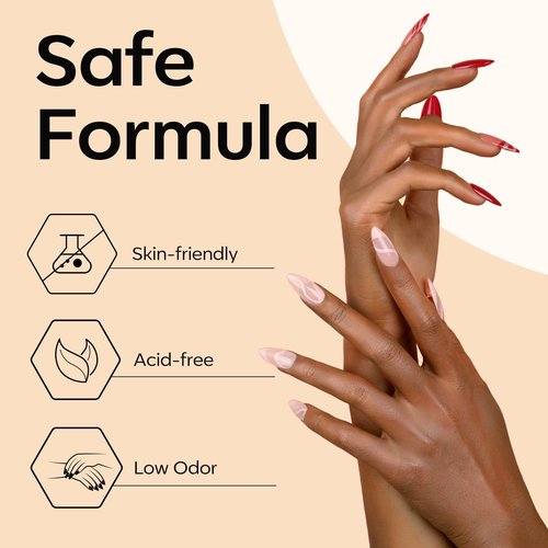 modelones Gel Nail Polish Kit - Long Lasting Glossy Top Coat & Base Coat with Nail Glue - Non-Toxic, Vegan, Formalde Free - 0.5 Fl Oz (Pack of 1) - 15 ml